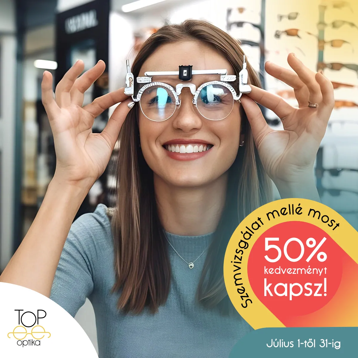 A nyári melegben az árak is leolvadnak: új szemüveged keretére most 50% kedvezményt adunk!